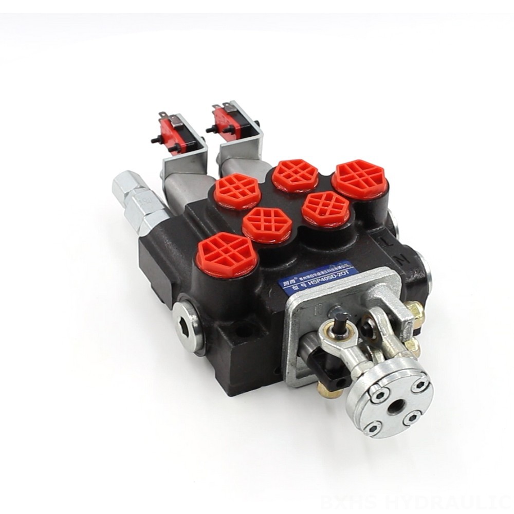 Unbeatable Prices: Factory Wholesale Pricing for P40 Micro Switch Joystick 2 Spool Monoblock Directional Valves image